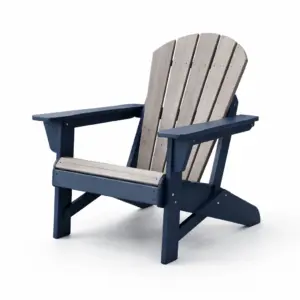 Sedia Adirondack in polietilene ad alta densità (HDPE) e legno composito (WPC)