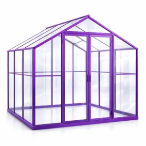 Serra in alluminio e policarbonato viola 250x190x195 cm