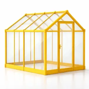 Serra da giardino in alluminio e policarbonato gialla