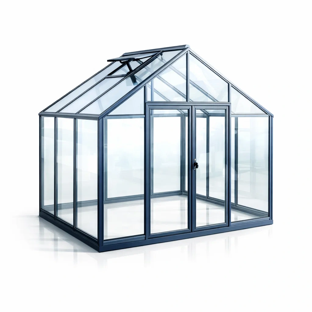 Serra in alluminio e vetro temperato grigio 300x200x220 cm