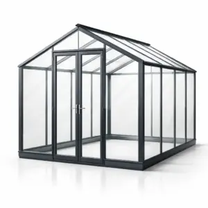 Serra in alluminio e policarbonato con porta doppia 250x300x240 cm