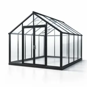 Serra in alluminio e vetro temperato trasparente